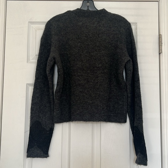 New Zara Women’s Wool Blend Dark Gray Knit Sweater/ Jumper, Size Medium - Picture 4 of 5